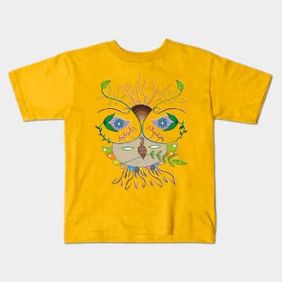 Owl Shaman Forest Guard Kids T-Shirt